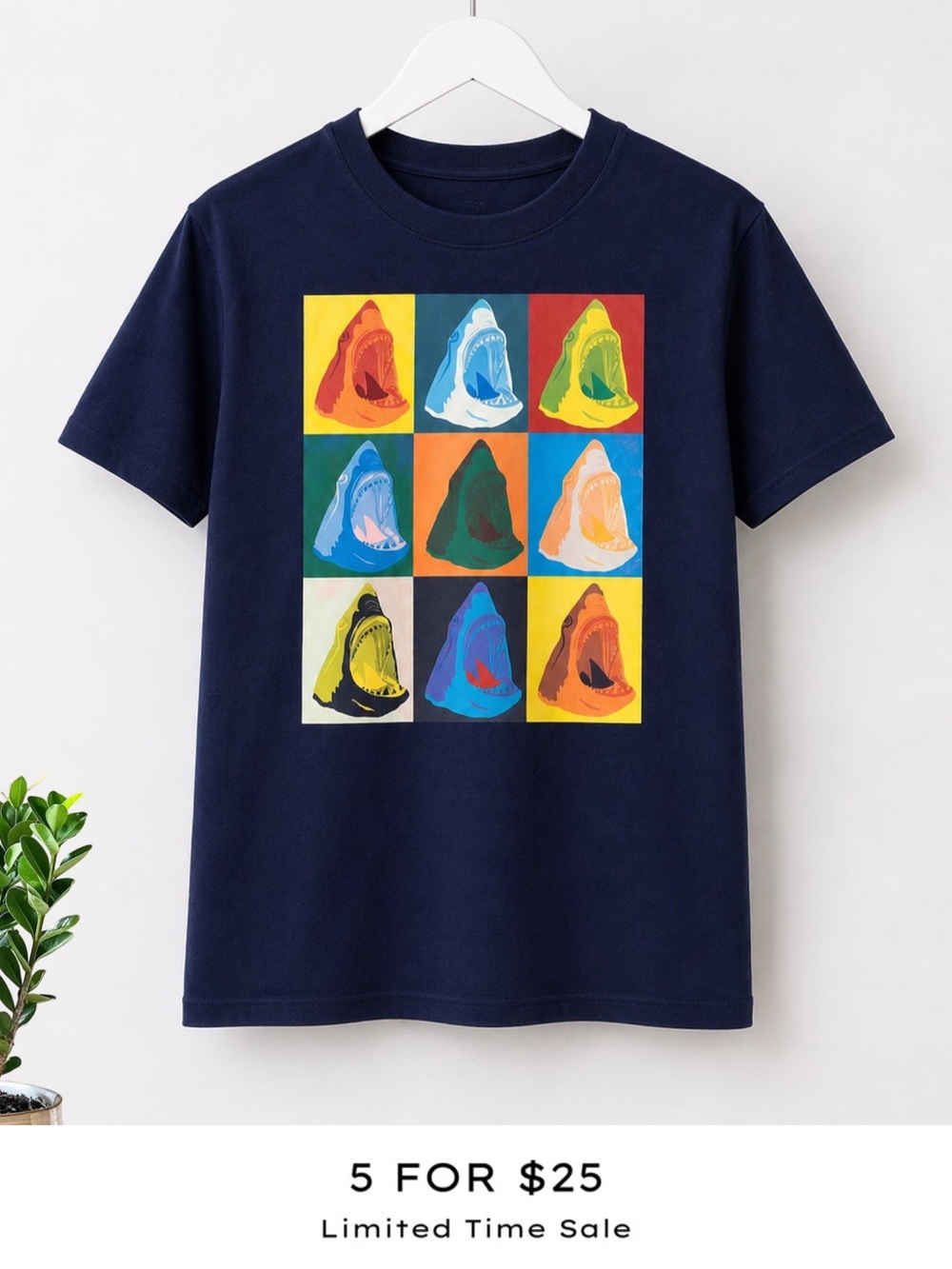 Boys GAP Shark Graphic T-Shirt Size Medium Short Sleeve Kids Tee